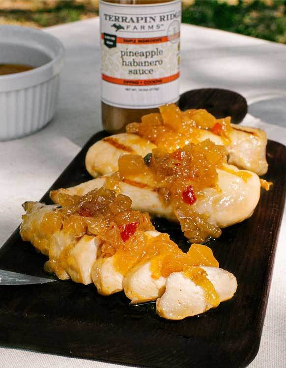 Grilled Chicken with Pineapple Habanero Sauce