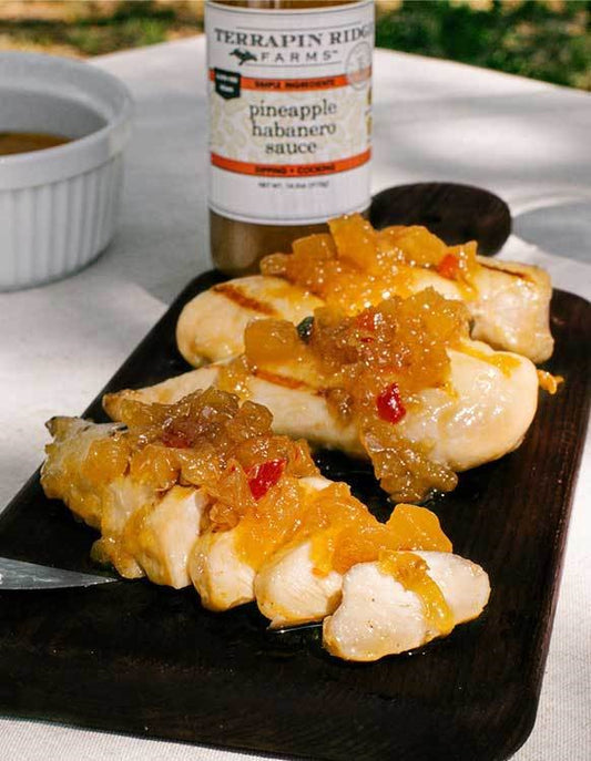Grilled Chicken with Pineapple Habanero Sauce