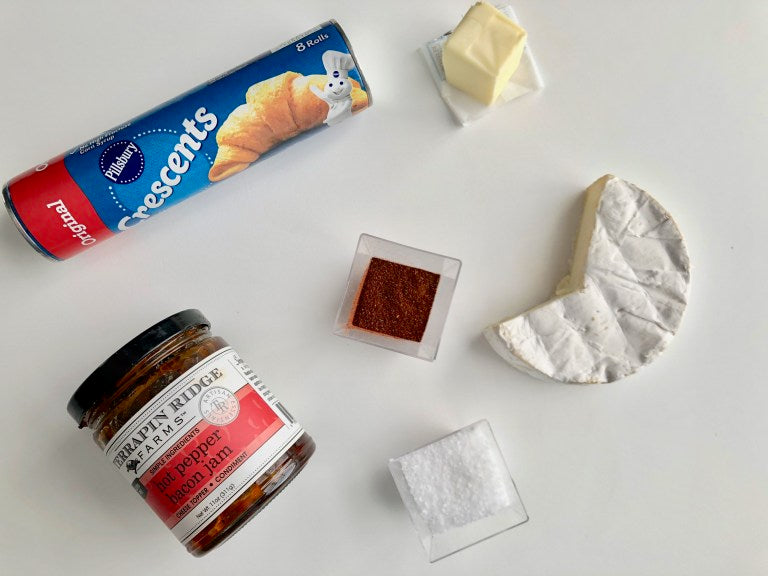 Baked Brie Croissants with Bacon Jam