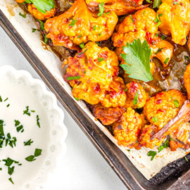 Buffalo Ranch Cauliflower Bites