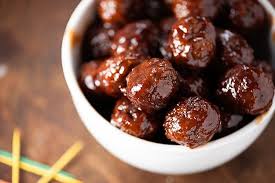 Crockpot Meatballs with Raspberry Chipotle Sauce