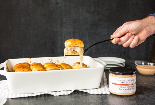 Cheesy Corned Beef Sliders