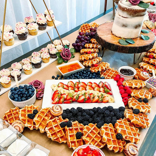 Pancake or Waffle Board with Gourmet Jams and Fruit