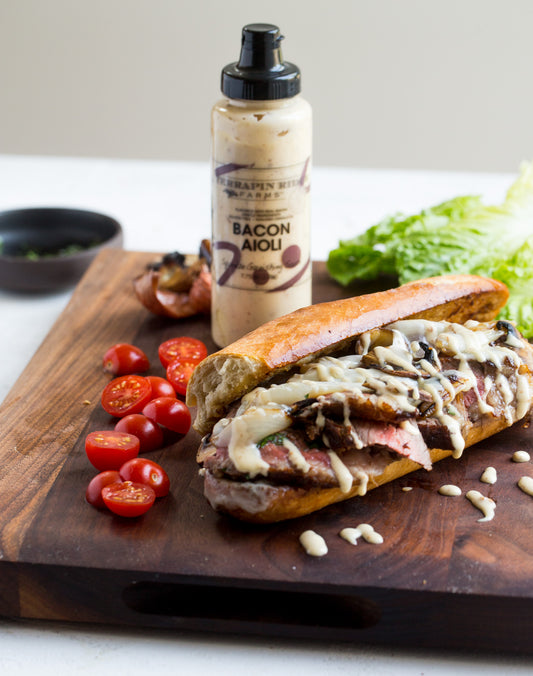 Steak Sandwich with Bacon Aioli
