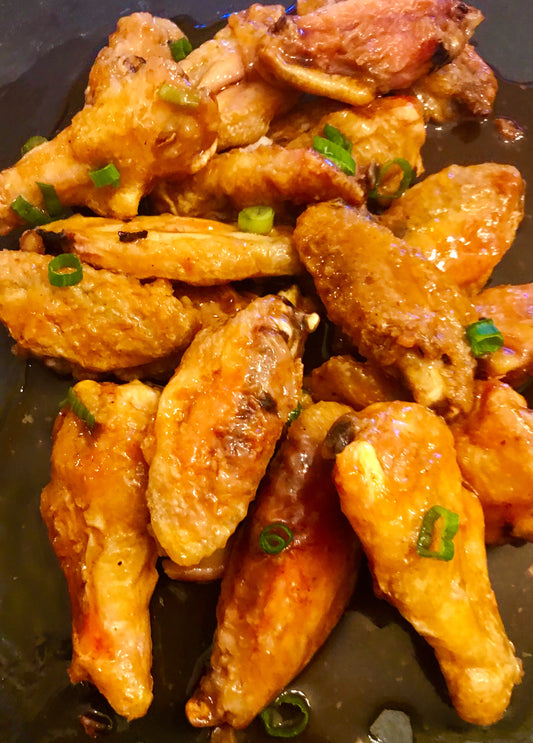 Raspberry Peach Chipotle Wings