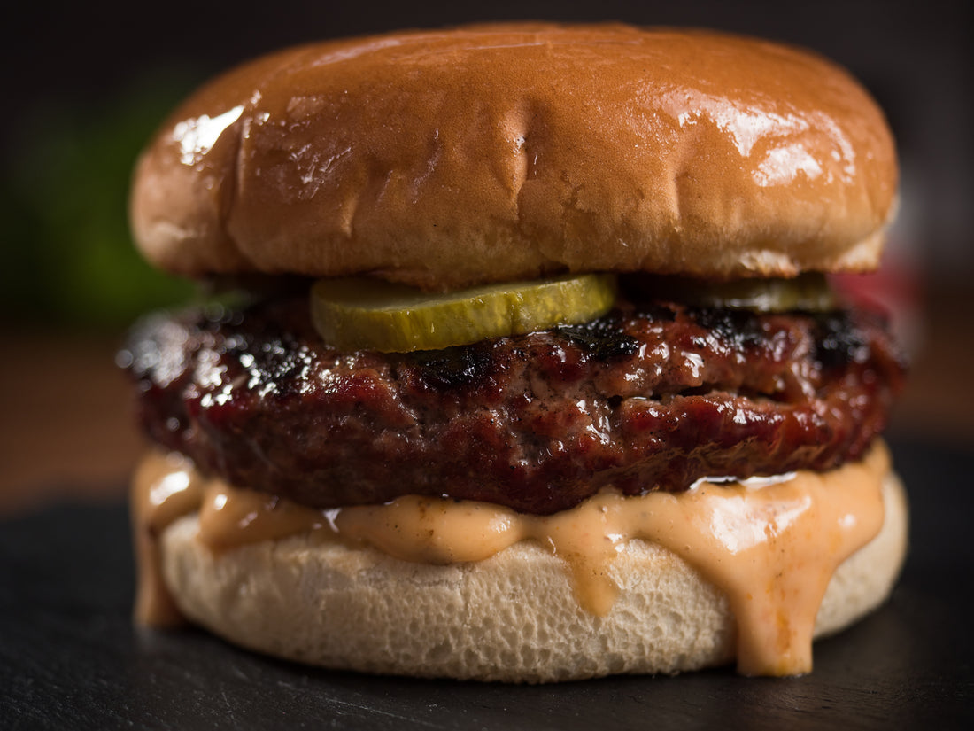 Hatch Chile Bacon Ranch Juicy Lucy Burger