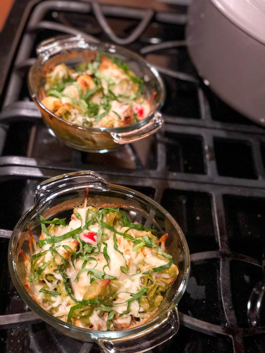Sausage Pesto Tortellini Bake