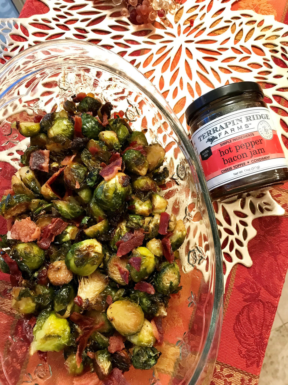 Brussel Sprouts with the BEST Bacon Jam