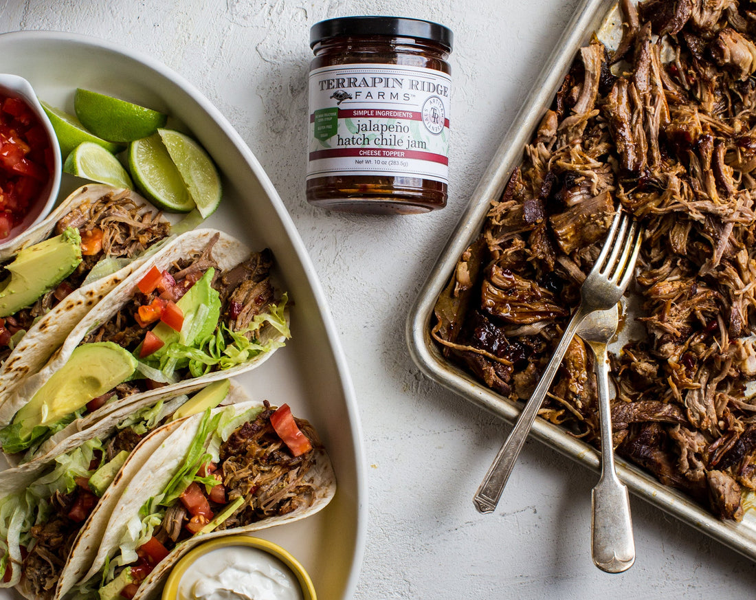 Jalapeno Hatch Chile Pork Tacos