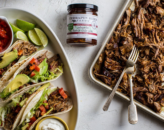 Jalapeno Hatch Chile Pork Tacos