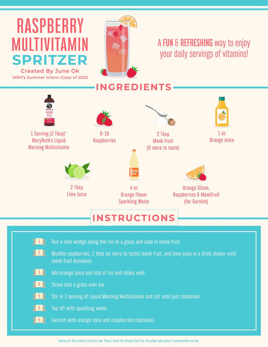 Raspberry Multivitamin Spritzer Drink Recipe