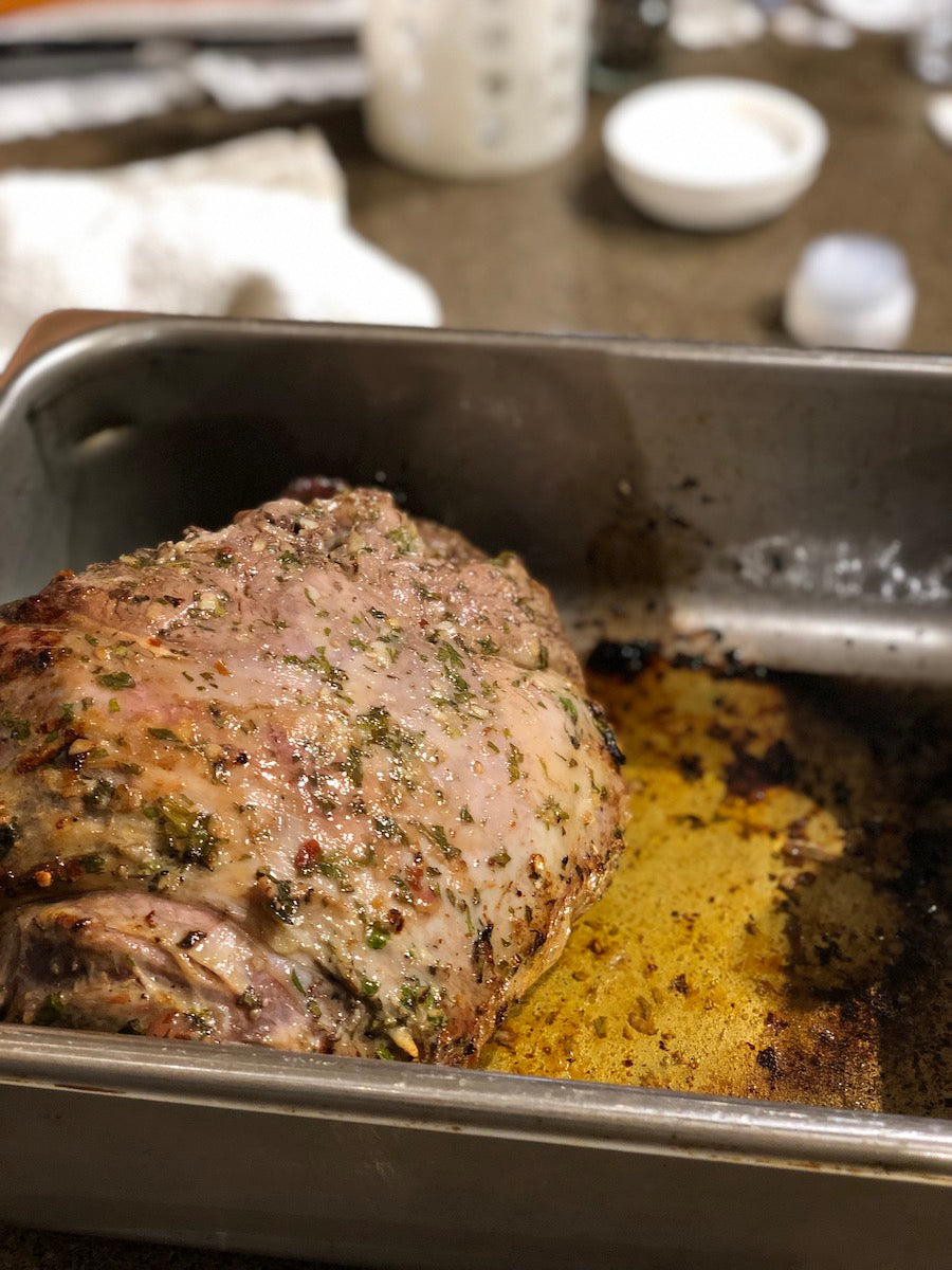 Roasted Leg of Lamb with Yukon Gold Potatoes