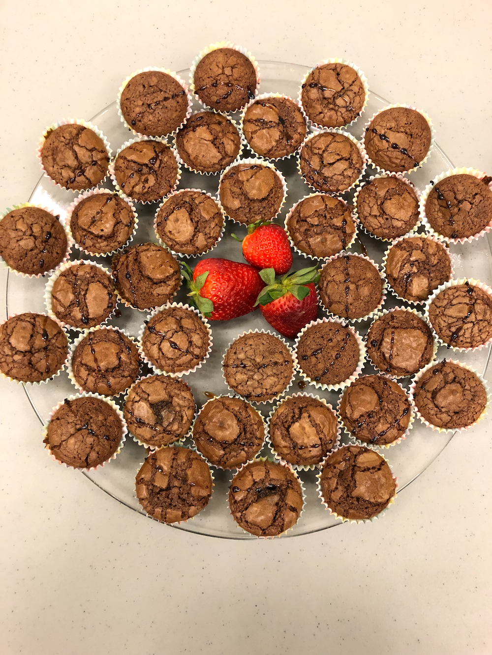 Blood Orange Brownies with Raspberry Balsamic Reduction