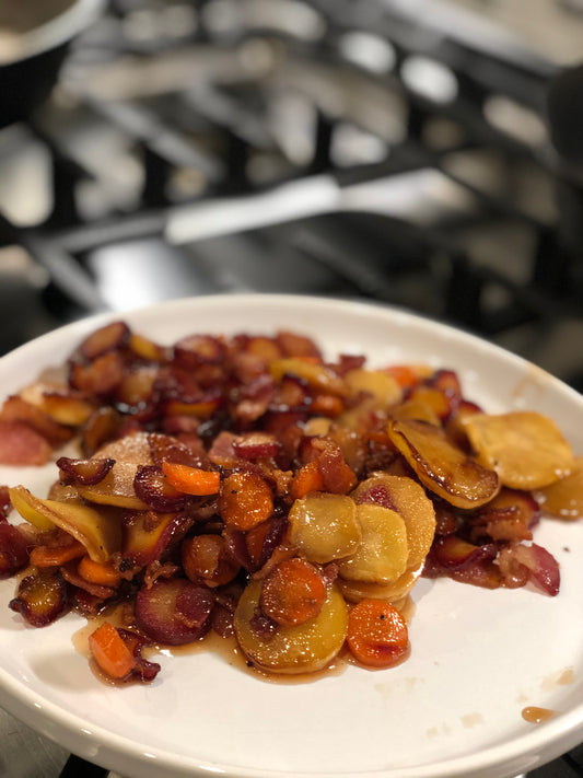 Sautéed Parsnips and Carrots with Ginger Honey Glaze
